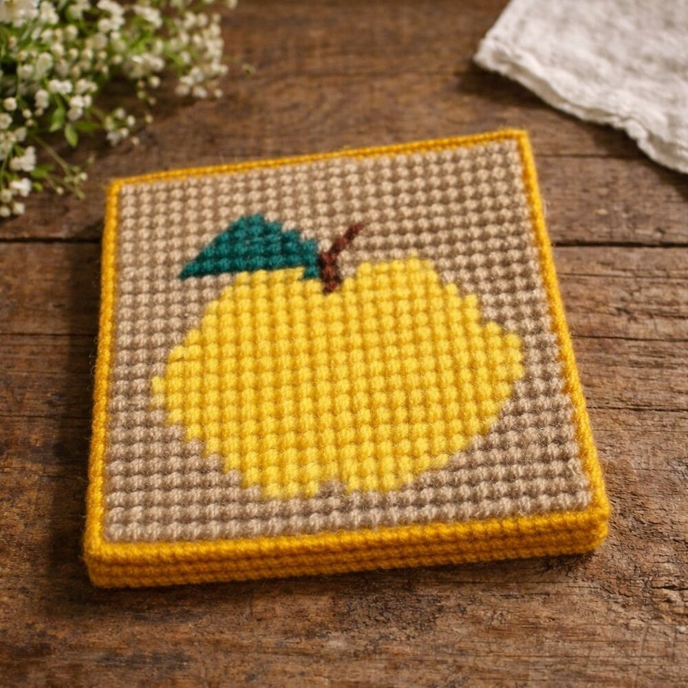 FREE w bundle of 2 *
+ Vintage Handmade Needlepoint Coaster Set - Picture 2 of 6